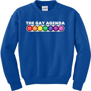 The Gay Weekly Agenda Funny Lgbt Pride Rainbow Gift Kids Sweatshirt