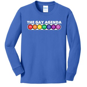 The Gay Weekly Agenda Funny Lgbt Pride Rainbow Gift Kids Long Sleeve Shirt