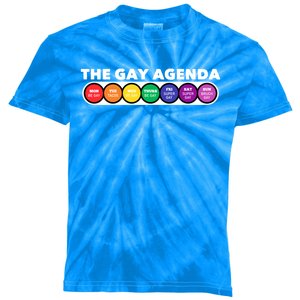 The Gay Weekly Agenda Funny Lgbt Pride Rainbow Gift Kids Tie-Dye T-Shirt