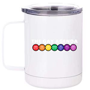 The Gay Weekly Agenda Funny Lgbt Pride Rainbow Gift 12 oz Stainless Steel Tumbler Cup