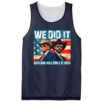 Trump Garbage We Did It Outlaw Hillbilly 2024 Mesh Reversible Basketball Jersey Tank