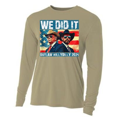 Trump Garbage We Did It Outlaw Hillbilly 2024 Cooling Performance Long Sleeve Crew