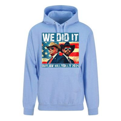 Trump Garbage We Did It Outlaw Hillbilly 2024 Unisex Surf Hoodie