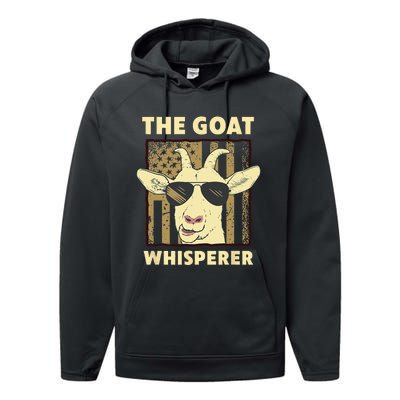 The Goat Whisperer Design For Women Men Farmer Goat Lover Performance Fleece Hoodie