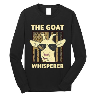 The Goat Whisperer Design For Women Men Farmer Goat Lover Long Sleeve Shirt