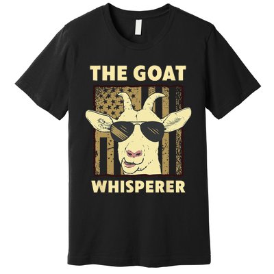 The Goat Whisperer Design For Women Men Farmer Goat Lover Premium T-Shirt