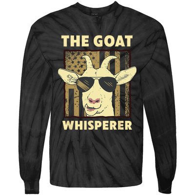 The Goat Whisperer Design For Women Men Farmer Goat Lover Tie-Dye Long Sleeve Shirt