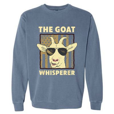 The Goat Whisperer Design For Women Men Farmer Goat Lover Garment-Dyed Sweatshirt