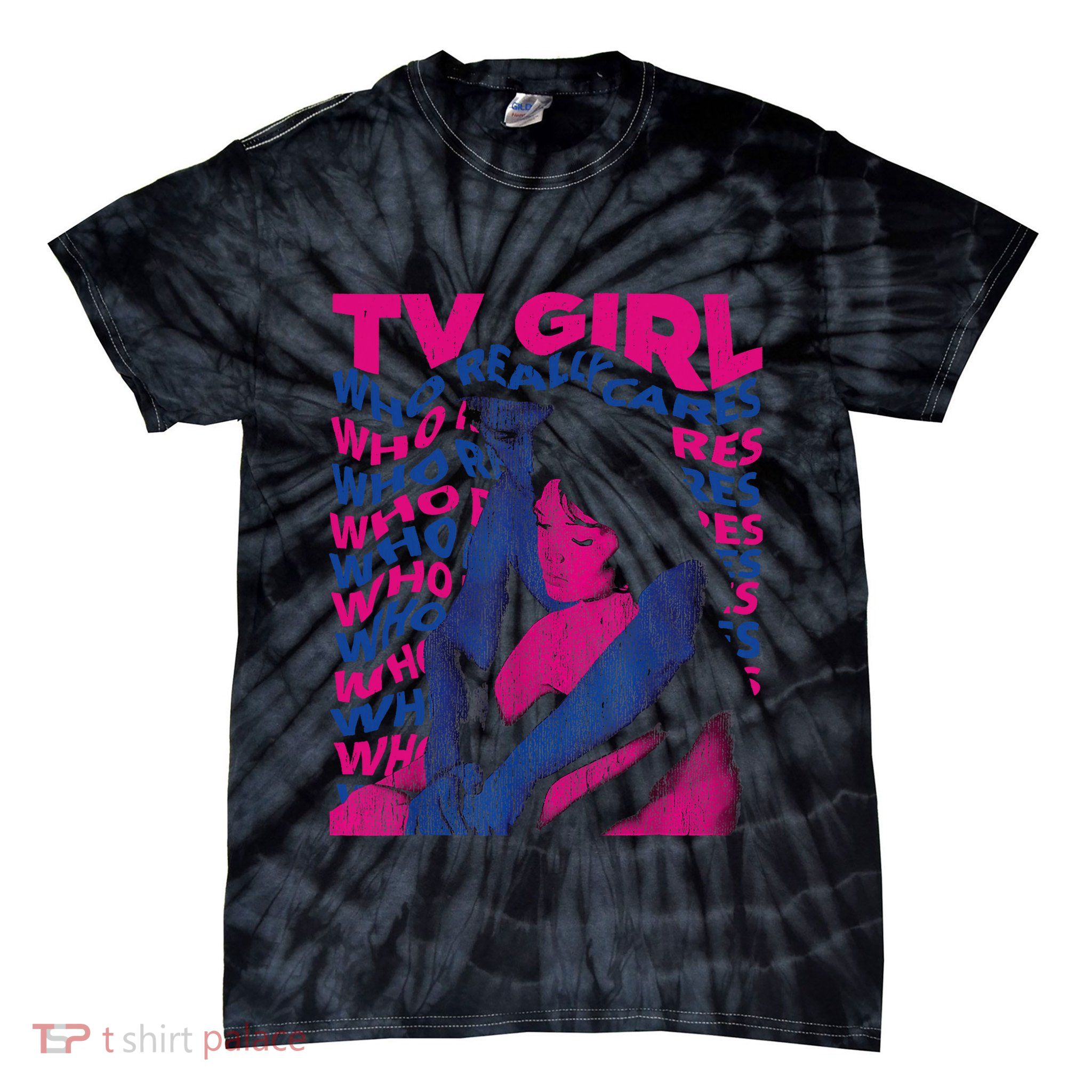 Tv Girl Who Really Cares Artistic Music Design Tie-Dye T-Shirt