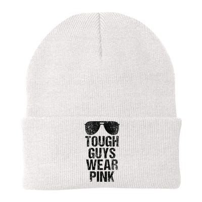 Tough Guys Wear Pink Knit Cap Winter Beanie