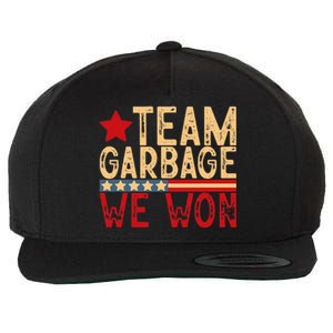 Team Garbage We Won Team Garbage For Trump 2024 Elections Wool Snapback Cap