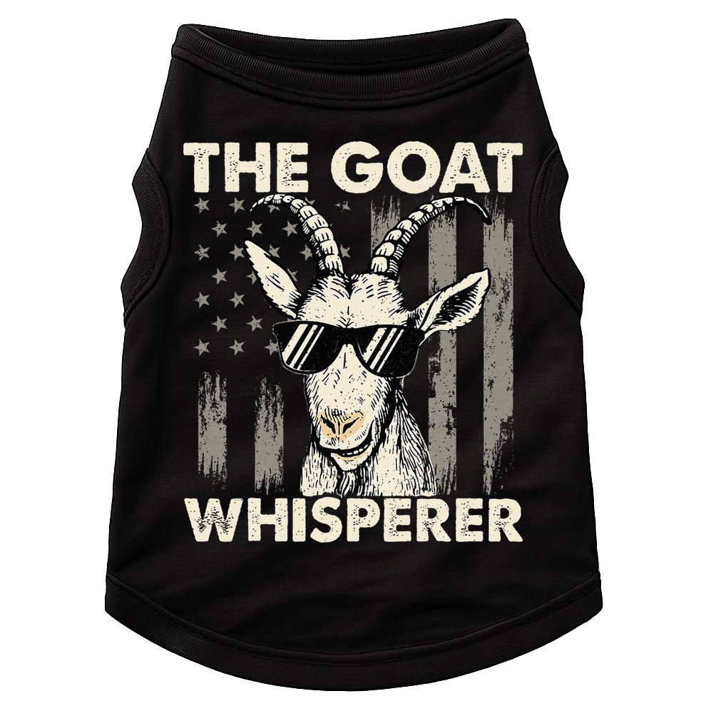 The Goat Whisperer USA American Flag Farm Doggie Tank