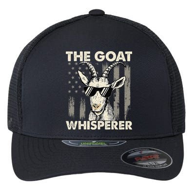 The Goat Whisperer USA American Flag Farm Flexfit Unipanel Trucker Cap