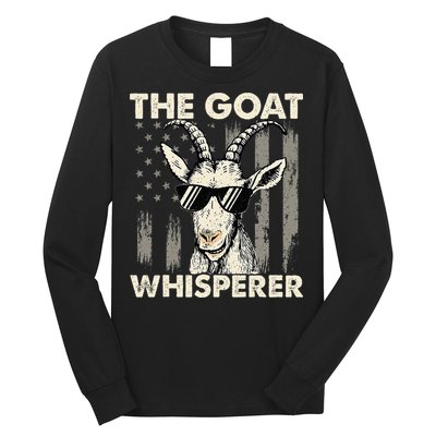 The Goat Whisperer USA American Flag Farm Long Sleeve Shirt