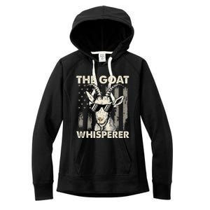 The Goat Whisperer USA American Flag Farm Women's Fleece Hoodie