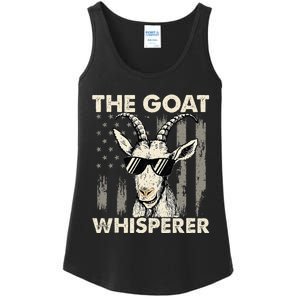 The Goat Whisperer USA American Flag Farm Ladies Essential Tank