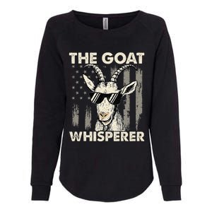 The Goat Whisperer USA American Flag Farm Womens California Wash Sweatshirt