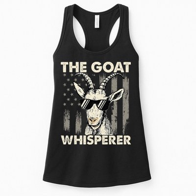 The Goat Whisperer USA American Flag Farm Womens Tank Top