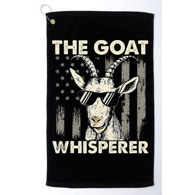 The Goat Whisperer USA American Flag Farm Golf Towel