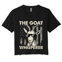 The Goat Whisperer USA American Flag Farm Women's Crop Top Tee