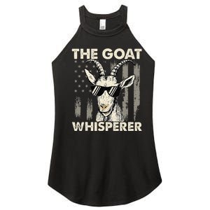 The Goat Whisperer USA American Flag Farm Women's Perfect Tri Rocker Tank