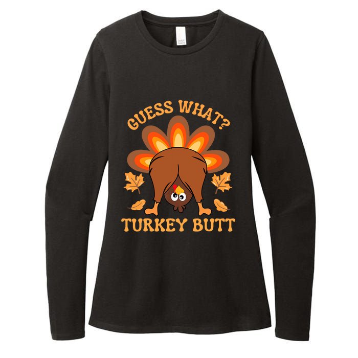 Thanksgiving Guess What Turkey Butt Womens CVC Long Sleeve Shirt