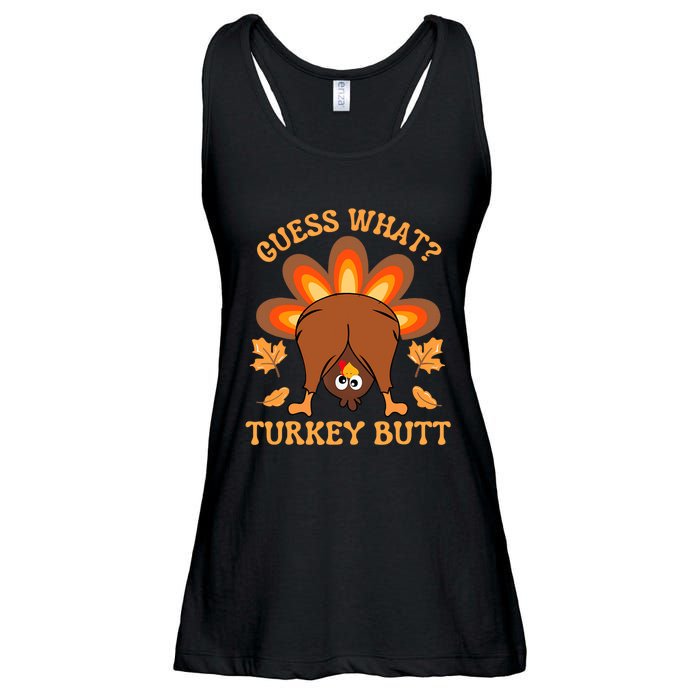 Thanksgiving Guess What Turkey Butt Ladies Essential Flowy Tank