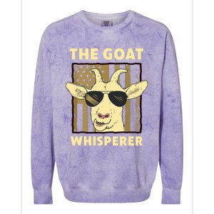 The Goat Whisperer Design For Women Men Farmer Goat Lover Colorblast Crewneck Sweatshirt