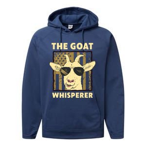 The Goat Whisperer Design For Women Men Farmer Goat Lover Performance Fleece Hoodie