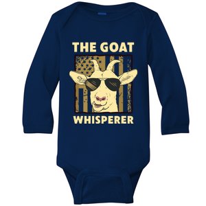 The Goat Whisperer Design For Women Men Farmer Goat Lover Baby Long Sleeve Bodysuit