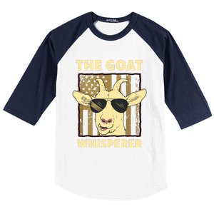 The Goat Whisperer Design For Women Men Farmer Goat Lover Baseball Sleeve Shirt