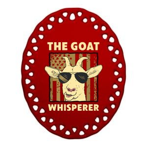 The Goat Whisperer Design For Women Men Farmer Goat Lover Ceramic Oval Ornament