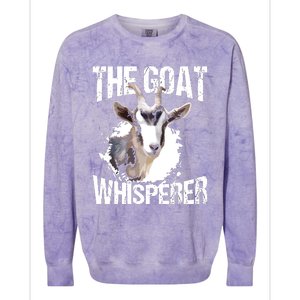 The Goat Whisperer Funny Goat Lover Farmer Gift Colorblast Crewneck Sweatshirt