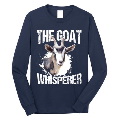 The Goat Whisperer Funny Goat Lover Farmer Gift Long Sleeve Shirt