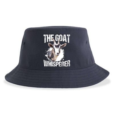 The Goat Whisperer Funny Goat Lover Farmer Gift Sustainable Bucket Hat