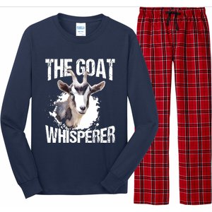 The Goat Whisperer Funny Goat Lover Farmer Gift Long Sleeve Pajama Set