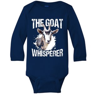 The Goat Whisperer Funny Goat Lover Farmer Gift Baby Long Sleeve Bodysuit