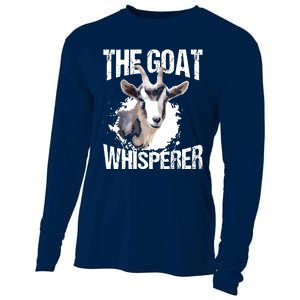 The Goat Whisperer Funny Goat Lover Farmer Gift Cooling Performance Long Sleeve Crew