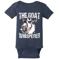 The Goat Whisperer Funny Goat Lover Farmer Gift Baby Bodysuit