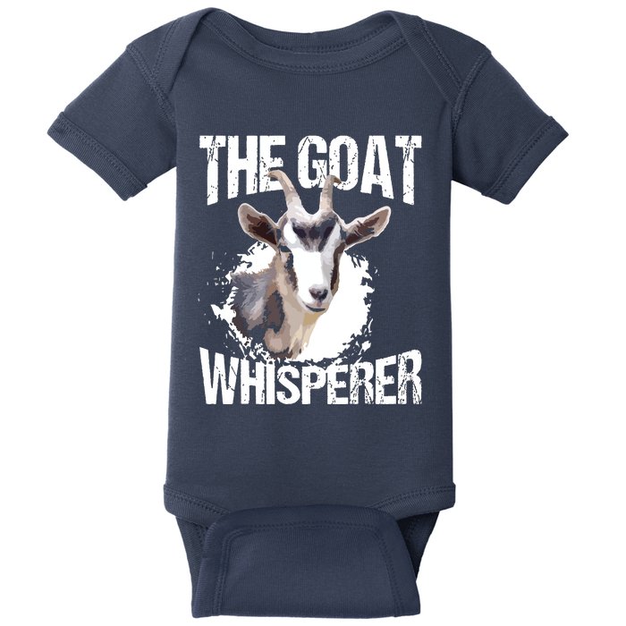 The Goat Whisperer Funny Goat Lover Farmer Gift Baby Bodysuit