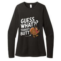 Thanksgiving Guess What Turkey Butt Womens CVC Long Sleeve Shirt