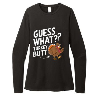 Thanksgiving Guess What Turkey Butt Womens CVC Long Sleeve Shirt