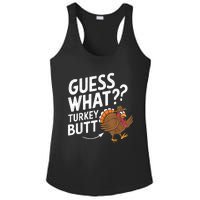 Thanksgiving Guess What Turkey Butt Ladies PosiCharge Competitor Racerback Tank