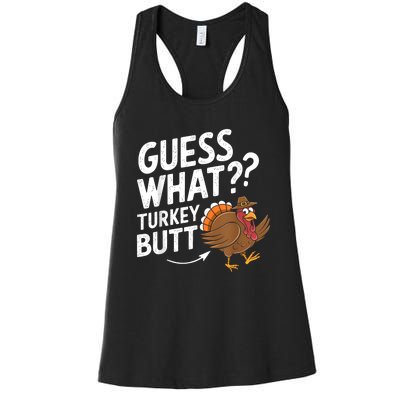 Thanksgiving Guess What Turkey Butt Women's Racerback Tank