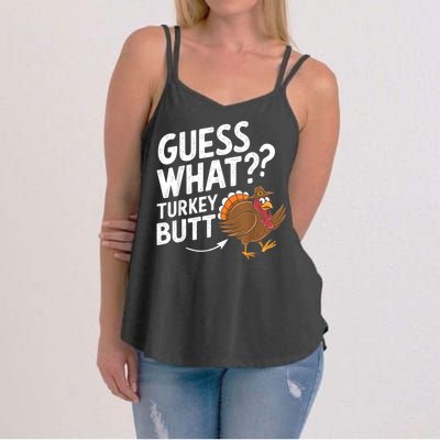 Thanksgiving Guess What Turkey Butt Women's Strappy Tank