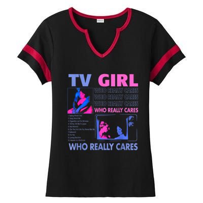 Tv Girl Who Really Care Ladies Halftime Notch Neck Tee