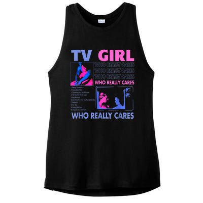 Tv Girl Who Really Care Ladies PosiCharge Tri-Blend Wicking Tank