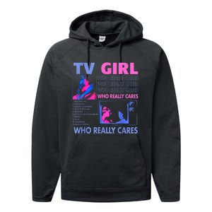 Tv Girl Who Really Care Performance Fleece Hoodie