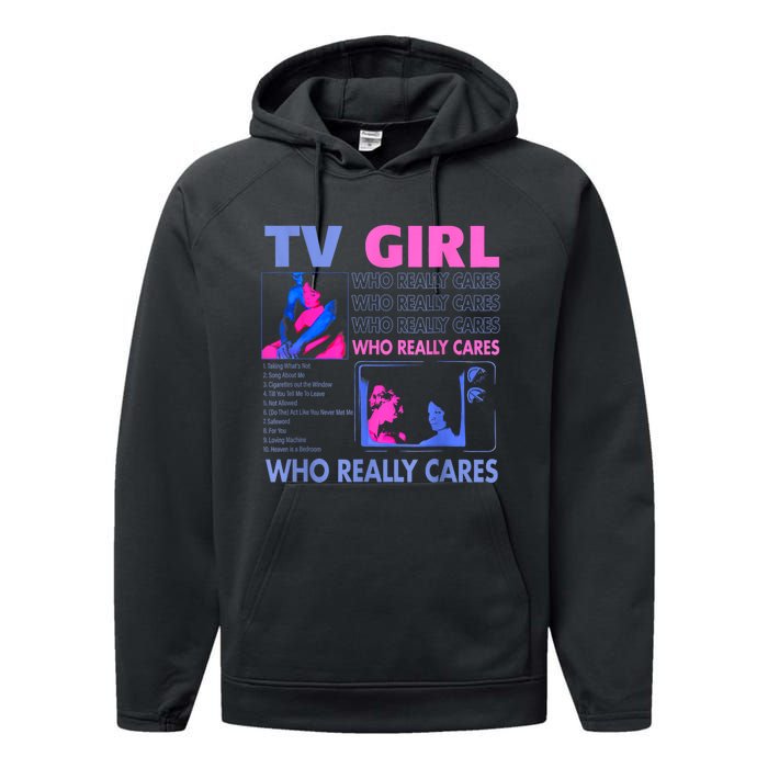 Tv Girl Who Really Care Performance Fleece Hoodie