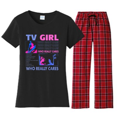 Tv Girl Who Really Care Women's Flannel Pajama Set